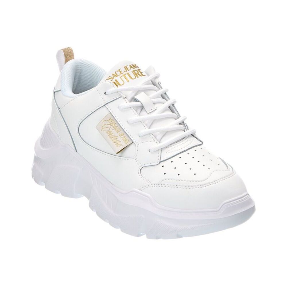 Versace Jeans Couture Leather Sneaker, White
